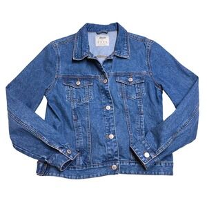 Denim Co Womens Classic Blue Denim Jean Jacket Size 10 100%‎ Cotton